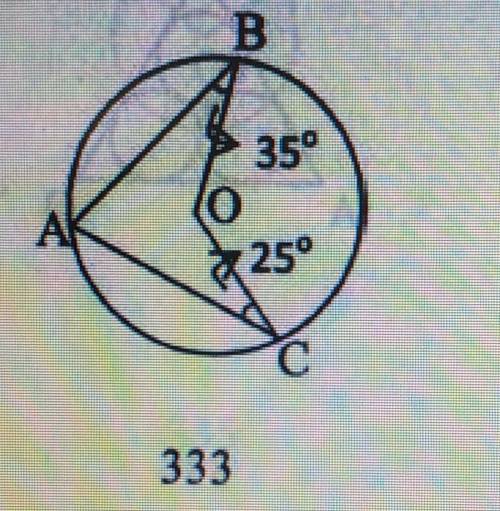 В окружности даны следующие углы(см. фото) . Найдите угол BOC​