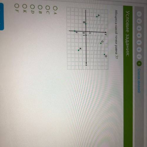 Абсцисса какой точки равна 3?даю максимальное кол во мне