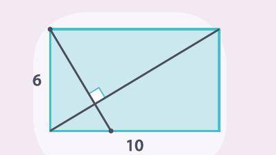 стороны прямоугольника равны 6 и 10 через его вершину перпендикулярно диагонали провели прямую. в ка