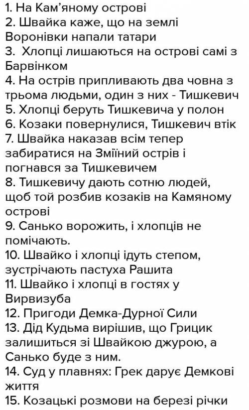 Нужен план до твору Джури характерники Володимира Рудкiвського