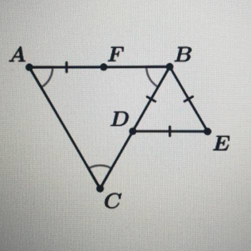 Выберете верные равенства CF = EC CF = FE FE = EC FD = AF FD = DC AD = FE Угол ACF = Угол CED Угол A