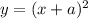 y = (x + a) {}^{2}