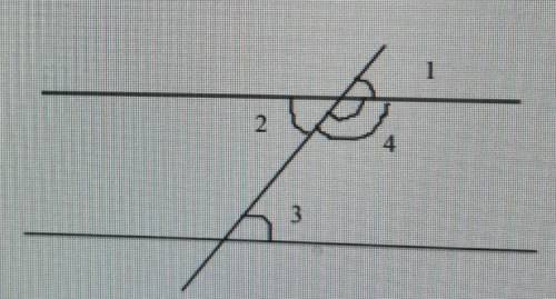 Дано: угол 2= уголу 3Доказать:1) угол 1 = углу 32) угол 3+ угол 4 = 180°​