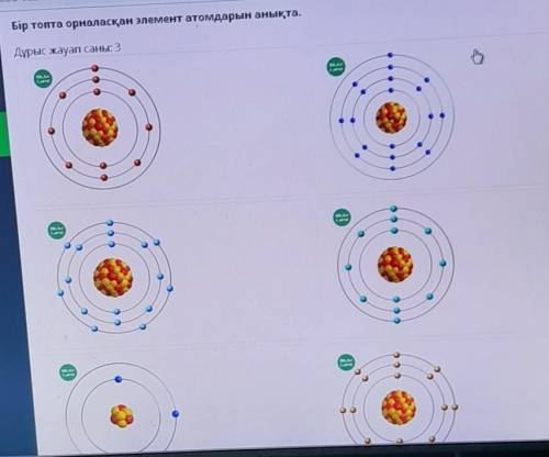 Бір топта орналасқан элемент атомдарын анықта.​