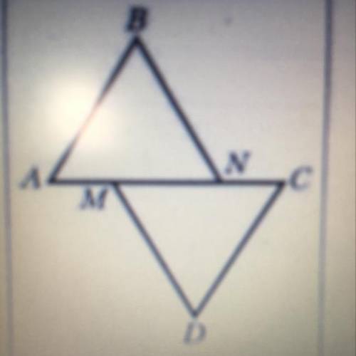 На рисунке 343 am=cn, ab=cd bb=dm. докажите, что