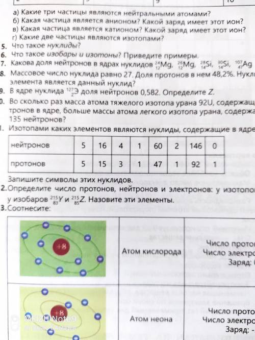 Изотопами каких элементов являются нуклиды, содержащие в ядре: Запишите символы этих нуклидов