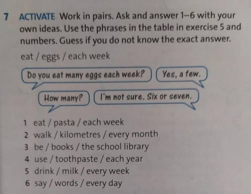 ACTIVATE. Work in pairs. Ask and answer 1-6 with your own ideas. Use the phrases in the table in exe