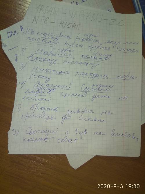 пожайлуста как правильно подчеркнуть головні і другорядні члени речення