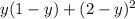 y(1 - y) + (2 - y) {}^{2}