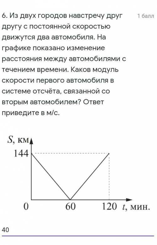 из двух городов навстречу друг другу с постоянной скоростью движутся два автомобиля на графике показ