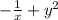 - \frac{1}{x} + {y}^{2}