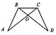 Дано: AB = CD, AC = BD. Довести: трикутник BOC - рівнобедрений.