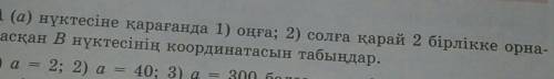 20. А (а) нүктесіне қарағанда 1)оңға; 2)солға қарай 2 бірлікке орналасқан В нүктесінің координатасын