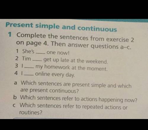 Complete the sentences from the quiz on page 4​