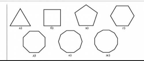 Чему равны углы правильного: а) треугольника; б) четырехугольника; в) пятиугольника; г) шестиугольни