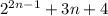 {2}^{2n - 1} + 3n + 4 \: