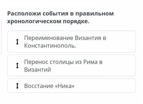 Расположи события в правильном хронологическом порядке.​