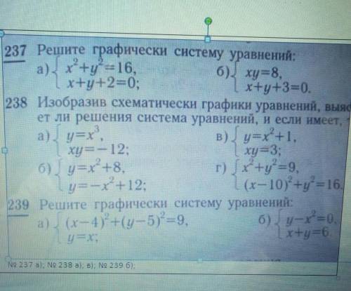 Решите графически систему уравнений ​