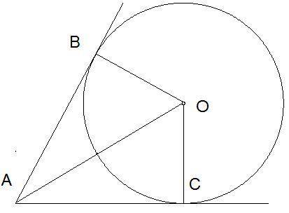 Дано: ∢ CAO = 31°. Вычисли: ∢ OBA = °; ∢ AOC = °.