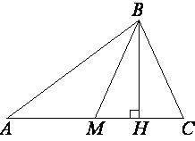 В треугольнике ABC BM-медиана, BH-высота, AC=25, BC=BM . Найти AH.