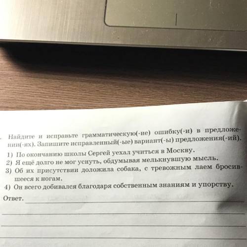 Найдите и исправьте грамматическую(-ие) ошибку(-и)