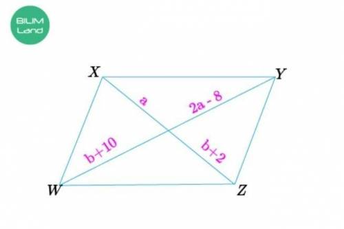WXYZ – параллелограмм. Найди XZ и WY​