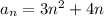 a_{n}=3n^{2}+4n