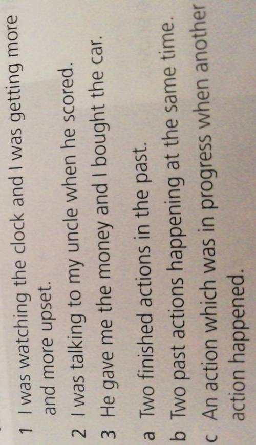 1 Match sentences 1-3 from the listening on page 12 with descriptions a-c. Whichtenses do we use in