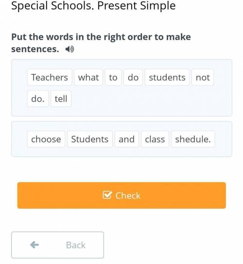 Put the words in the right order to make sentences. ​