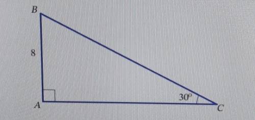 Вычислите длину BC, если известно что BA - 5, а угол C - 30°​