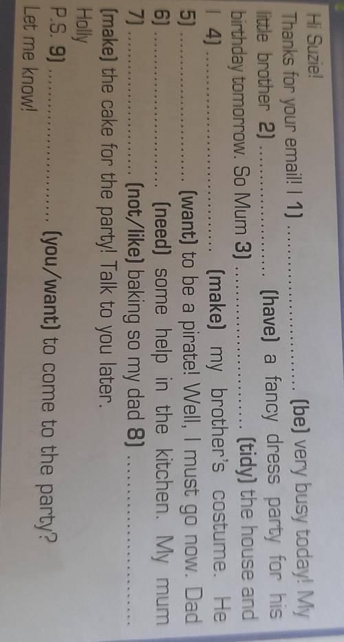 Put the verbsin brackets into the present simple or the present continuous​