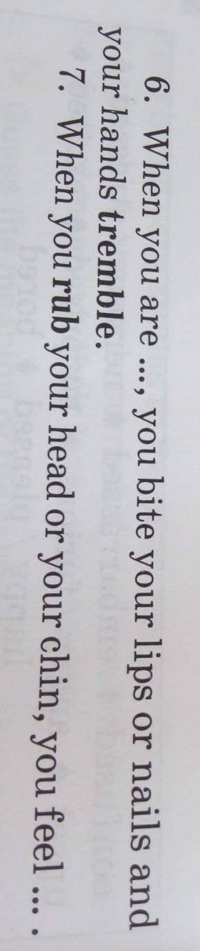 Look at the pictures above and complete the sen- C.tences with the names of feelings. Listen and che