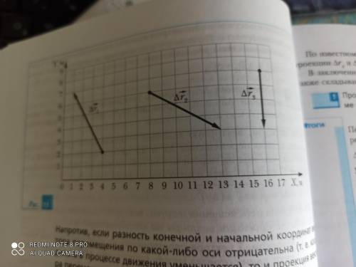 Определите модули перемещений, изображённых на рис. 13.