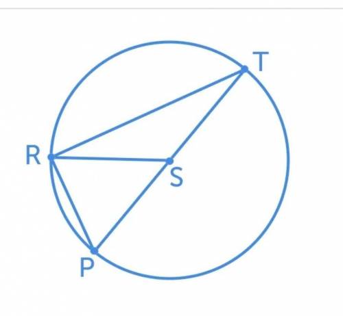 Найдите градусную меру ∠PRT, если известно, что PT — диаметр окружности, а∠RST=100° ​