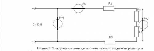 Снимите показания приборов выполнив необходимые расчёты (по рисунку) запишите их в таблицу