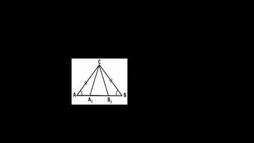 на основі AB рінобедренного трикутника ABC дано точки A1 і B1. відомо, що AB1=BA1. довести, щ о прик