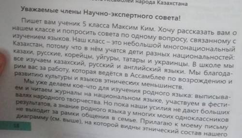 1. Ученики каких национальностей учатся в классе Максима? 2. Как ученики изучают язык своего народа?