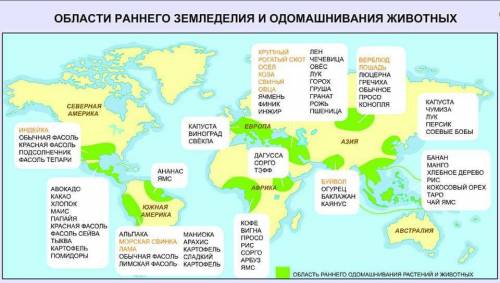 А) Рассмотрите карту с отмеченными районами земледелия. Как вы считаете, почему именно там начал поя