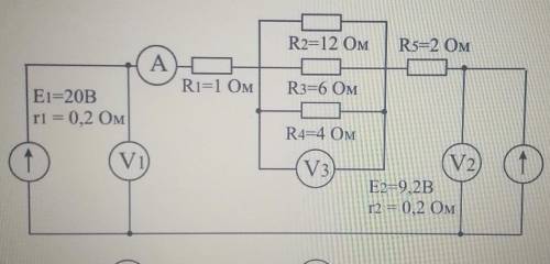 Расчёт параметров электрической цепи с двумя и более источниками эдс определить показантя приборов,