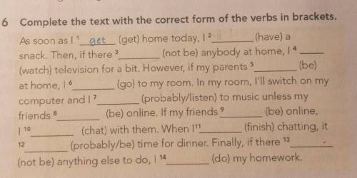 6 Complete the text with the correct form of the verbs in brackets.​