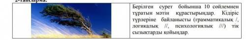 Берілген сурет бойынша 10 сөйлемнен тұратын мəтін құрастырыңдар. Кідіріс түрлеріне байланысты (гр