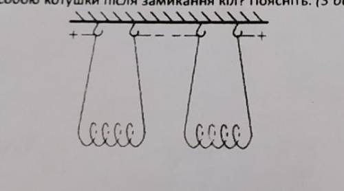 - Як взаемодіятимуть між собою котушки після замикання кіл? Поясніть. ​