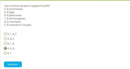 Правильно ли я ответил? Биология