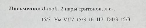 в ре миноре нужно построить характерные интервалы две пары тритонов и цепочка аккордов, все в файле!