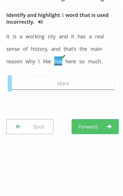 Identify and highlight 1 word that is used incorrectly. It is a working city adn it has a real sence