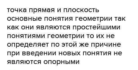 Как вы представляете себе точку, прямую и плоскость?​