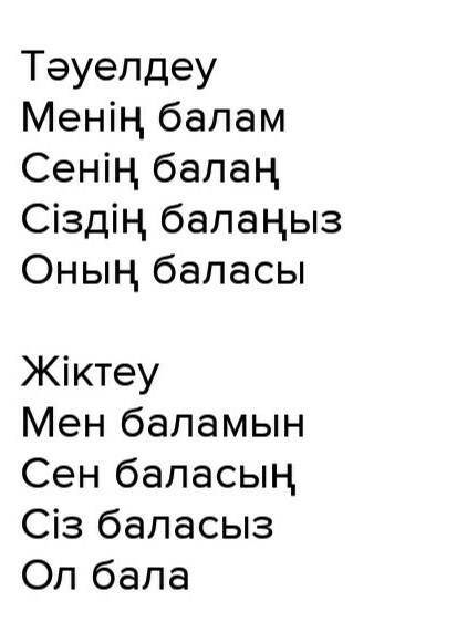 Проспрегать слова бала на казахском​