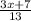 \frac{3x + 7}{13}