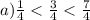 a)\frac{1}{4}