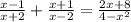 \frac{x-1}{x+2}+\frac{x+1}{x-2}=\frac{2x+8}{4-x^{2} }